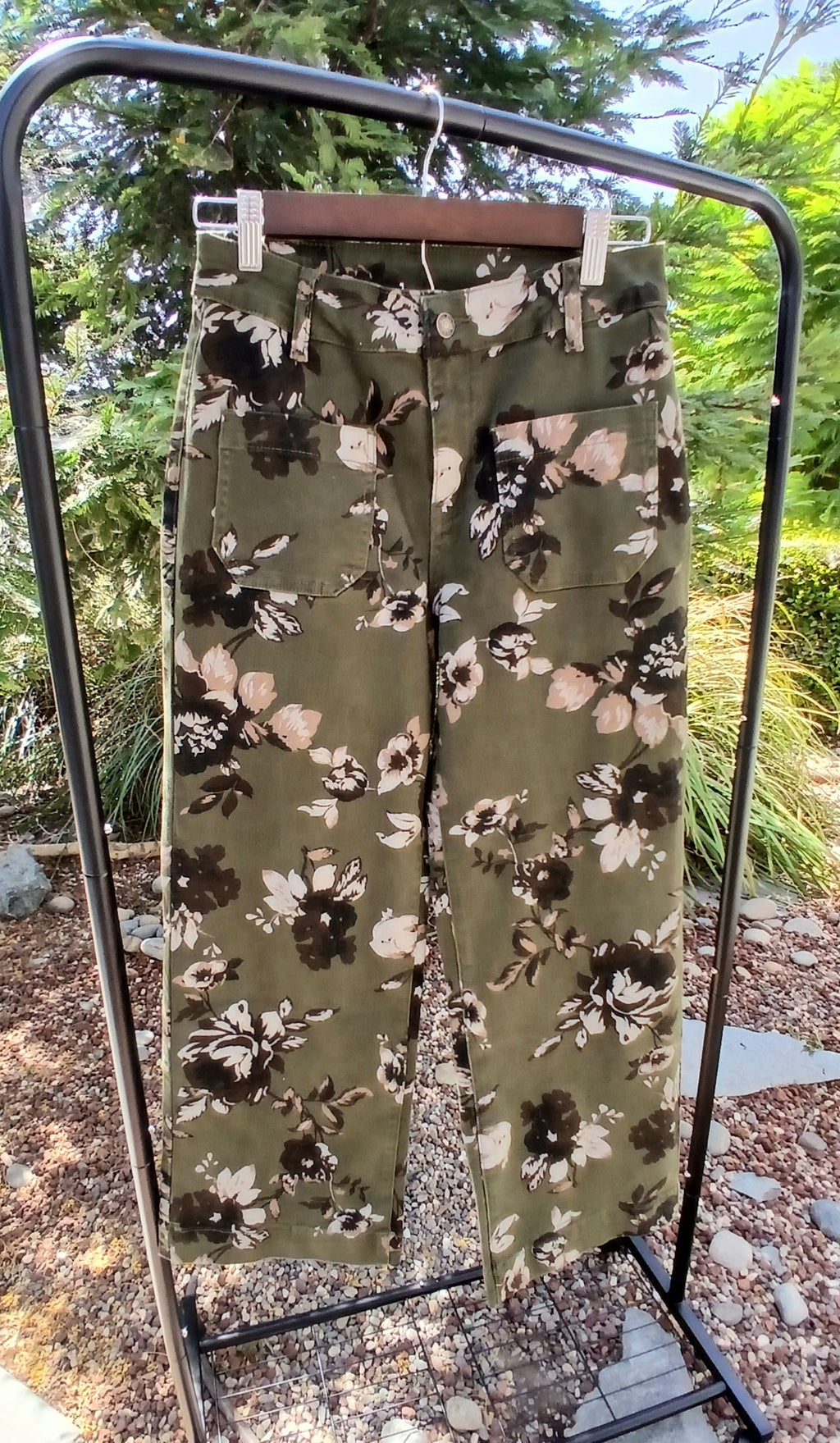Floral Print Wide Leg Casual Trousers