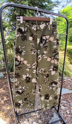 Floral Print Wide Leg Casual Trousers