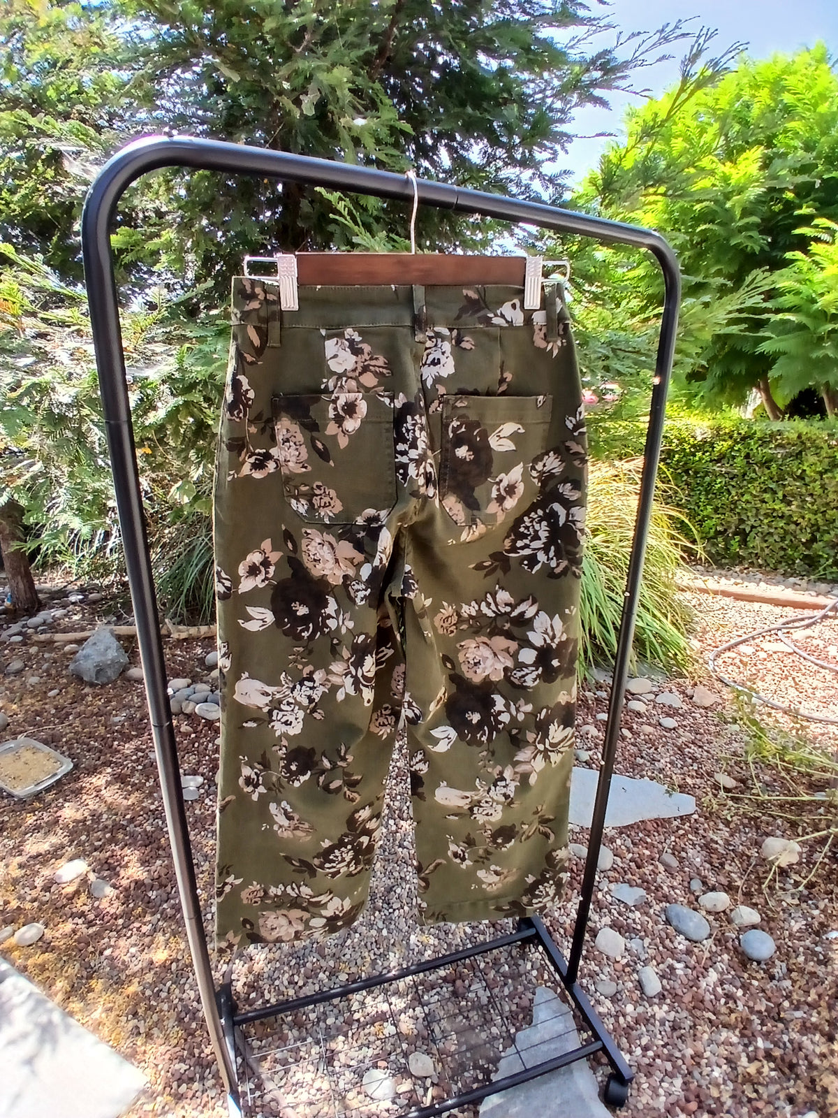Floral Print Wide Leg Casual Trousers