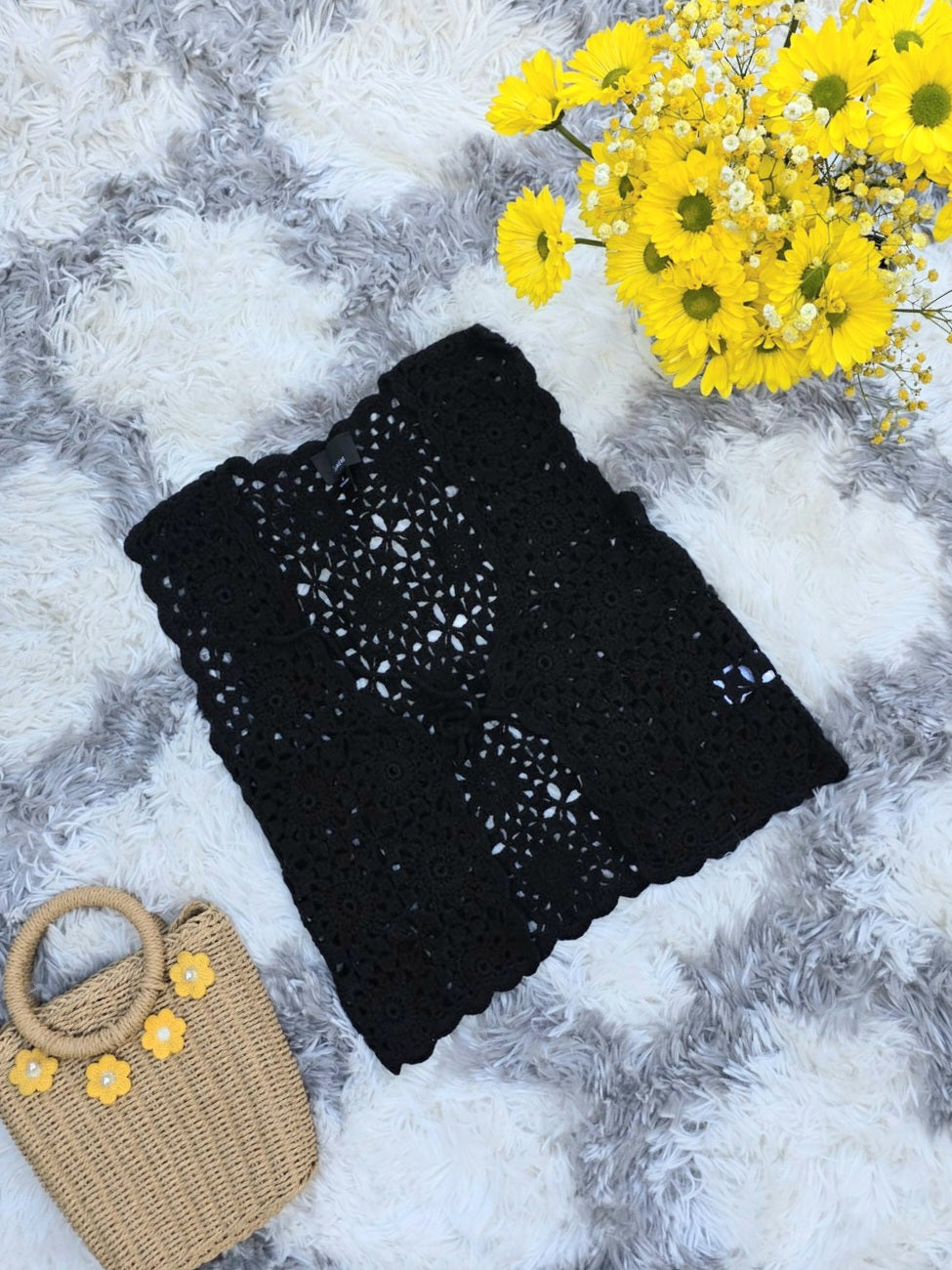 Shadow Kiss Crochet Vest